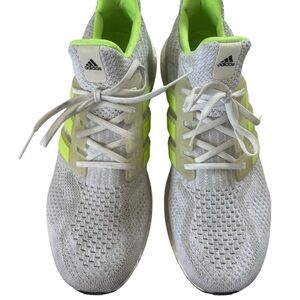 Adidas Men’s Ultraboost White and Neon Yellow.